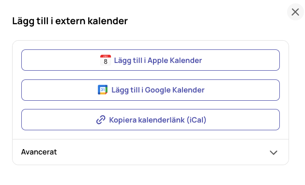 Skärmbild: steg 2 i prenumerationen på Meitner-kalendern
